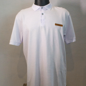 POLO SAINT GIARDINI GOLA E PUNHO TEXTURE BRANCO G