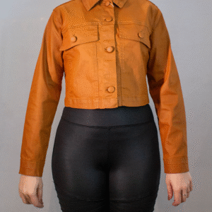 JAQUETA FEMININA RESINADA SUDAN BROWN FLOR DE LIS P
