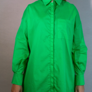CAMISA FEMININA FLOR DE LIS OVERSIZED VERDE M