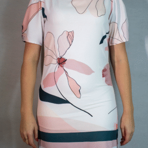 VESTIDO RETO SUBLIMADO MANGA PENCES 133 M