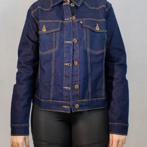 JAQUETA JEANS FEMININA FLOR DE LIS G