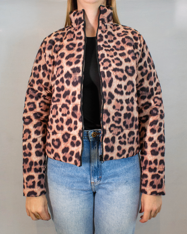JAQUETA PUFFER FEMININA ONÇA NEGA RIO G
