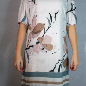 VESTIDO RETO SUBLIMADO MANGA PENCES 135 EGG