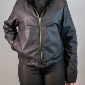 JAQUETA DUPLA FACE PRETO FLOR DE LIS P