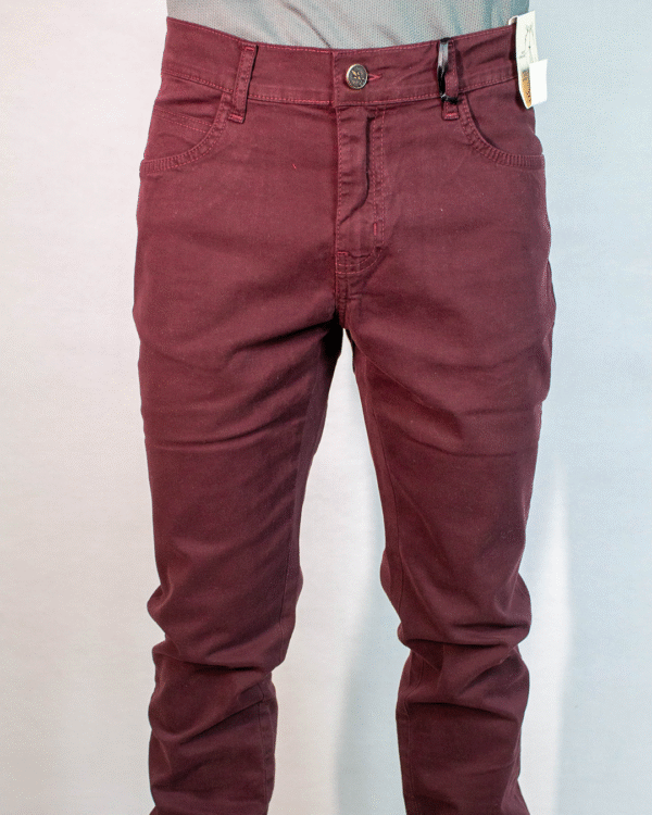 CALÇA JEANS MASCULINA BORDO ESCURO DLZ
