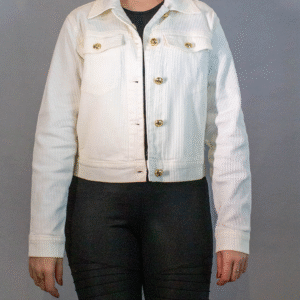 JAQUETA FEMININA TRUCKER FLOR DE LIS