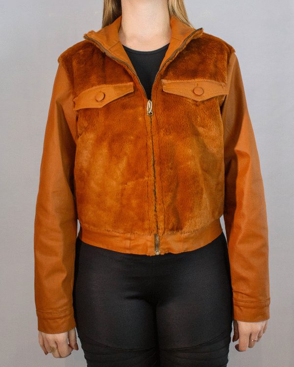 JAQUETA DUPLA FACE SUDAN BROWN FLOR DE LIS