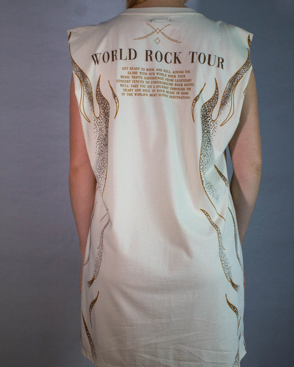 VESTIDO ESTAMPADO G BEGE ITALIAN - Imagem 2