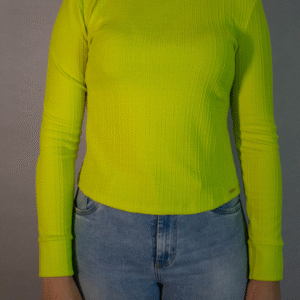 BLUSA FEMININA CROPPED VERDE LIMÃO NºM