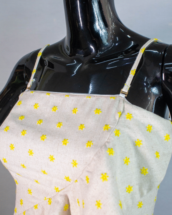 VESTIDO JUSTO CURTO LINHO/AMARELO M - Imagem 5