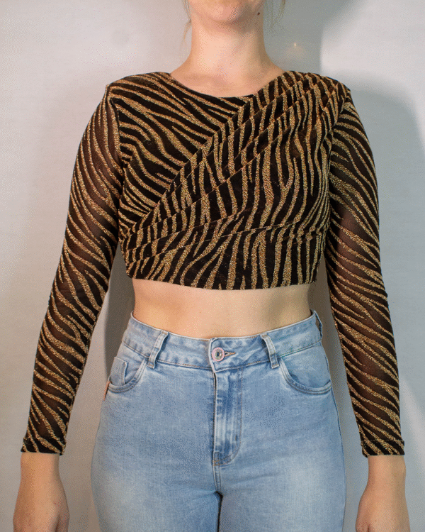 TOP CROPPED JUSTO FLOR DE LIS