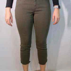 CALÇA DIAMANTE CROPPED VERDE FOREST TAM 40