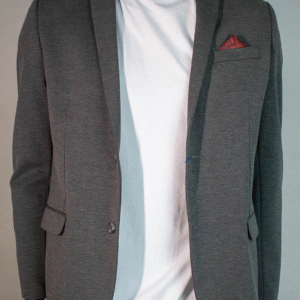 BLAZER DOCTHOS SLIM MALHA LISA MESCLA ESCURO