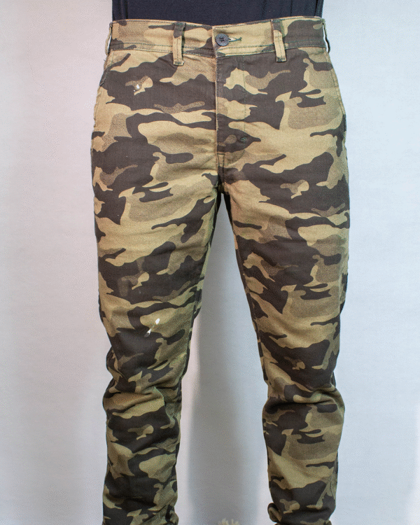 CALÇA JEANS MASCULINA ESTAMPA MILITAR Nº42