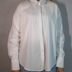 CAMISA SOCIAL FEMININA FLOR DE LIS SOLTA BRANCO G