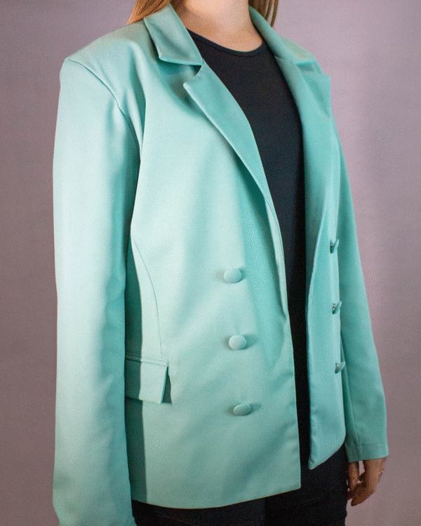 BLAZER SOLTO ALFAIATARIA VERDE ÁGUA FLOR DE LIS GG - Imagem 2