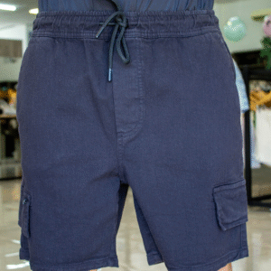 BERMUDA MASCULINA SARJA JOGGER PRETO NºM