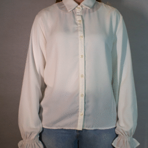 CAMISA SOCIAL FEMININA FLOR DE LIS OFF WHITE