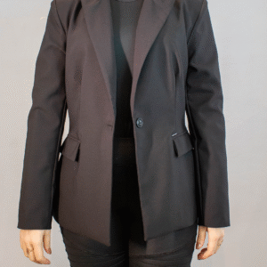 BLAZER FEMININO PRETO FLOR DE LIS G