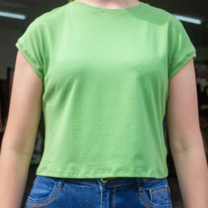 BLUSA SOLTA FEMININA FLOR DE LIS VERDE COQUEIRO